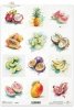 marakuja, arbuz, pitaja, papaja, granat, guawa, akwarela, limonka, ananas, kokos, karambola, banan, mango*Sea shells, clams, snail, pearl, beach, ocean, nature, watercolor, seahorse, jellyfish, sea urchin, crab, starfish, fauna